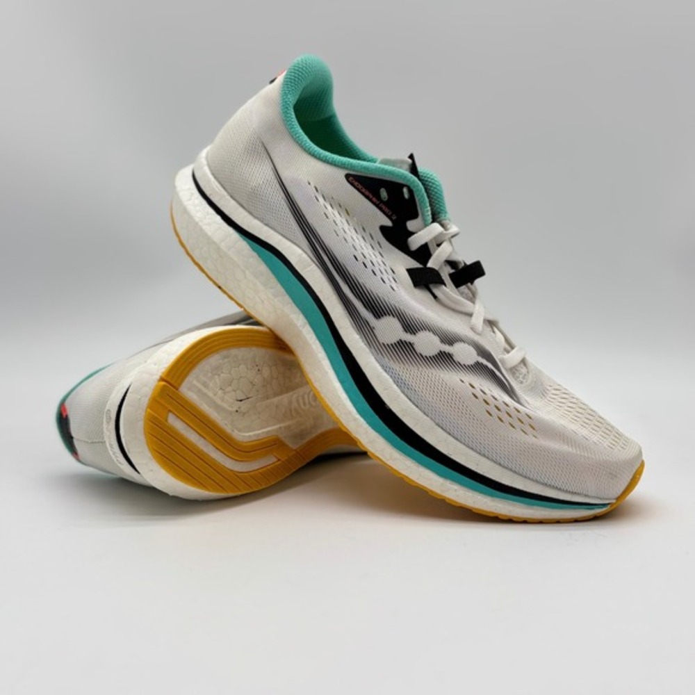 Saucony Endorphin Pro 2 Womens 10.5‎ White Teal Running Shoes S10687-84
